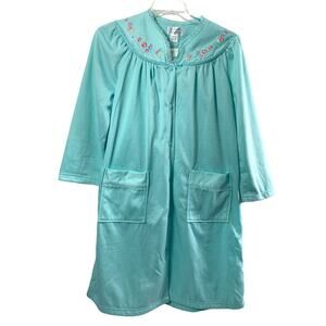 Jenna Lynn Rope Womens Large Duster Sleepwear Long Sleeve Embroidered NWT